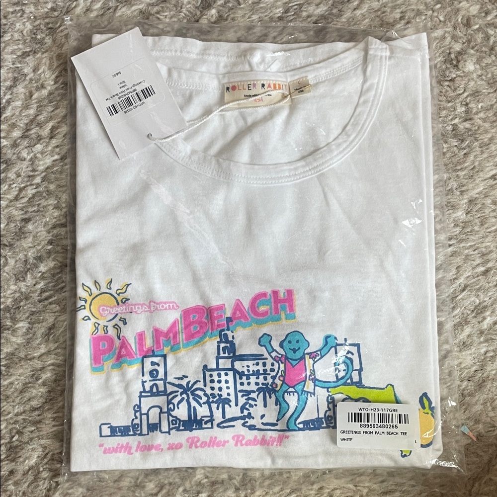 Roller rabbit greetings from Palm beach tee